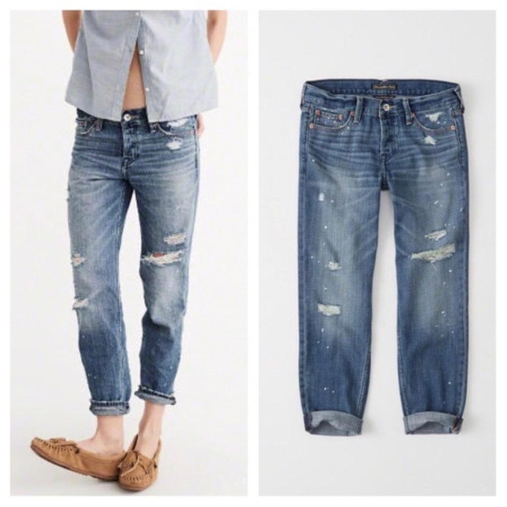 The A&F Boyfriend Straight Jean - Picture 1 of 7